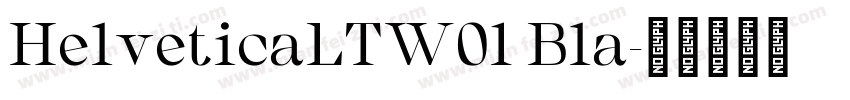 HelveticaLTW01 Bla字体转换